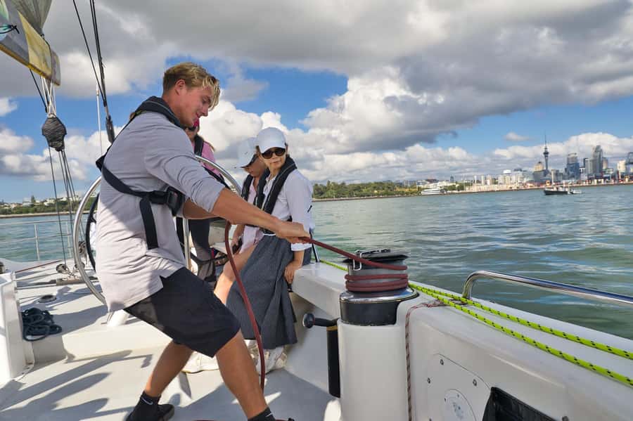 America’s Cup 2-Hour Sailing Experience Waitemata Harbour - Race-y sailing in real conditions: tacks, jibes, and wind limits