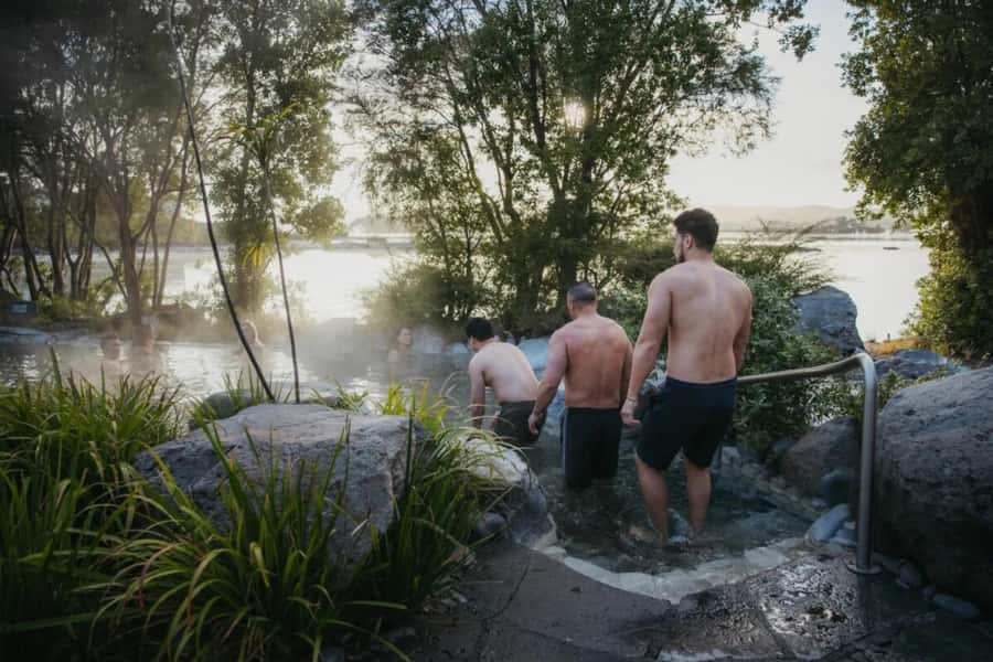 From Auckland: Rotorua Māori Village & Hot Springs with Haka - Polynesian Spa: mineral pools, Lake Rotorua views, and your post-geothermal reset