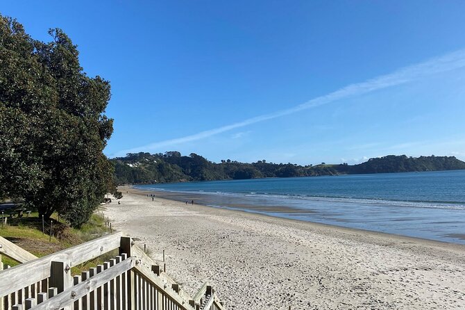 Waiheke Island Half Day Scenic Wine and Lunch - Onetangi Beach Photo Break, Then Oneroa Village Time
